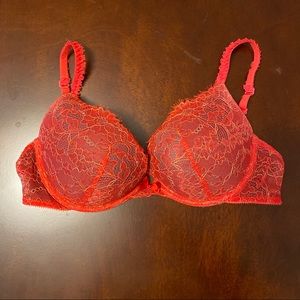 Aerie Emma push up red lace bra